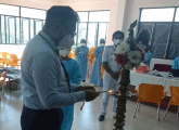 The people and officials of Galigamuwa donate blood for the needs of the nation